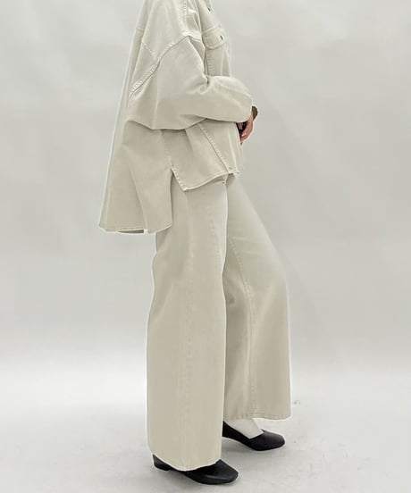 【PASSIONE 27ss】36413　ドロップショルダーデニムシャツ