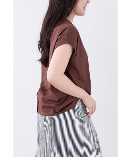 【MICA&DEAL】  0126209203 接触冷感-フォトプリントフレンチスリーブT-shirt