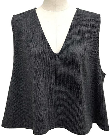 【ayane '26 winter collection】876817 ヘリンボーンジャガードポンチベスト