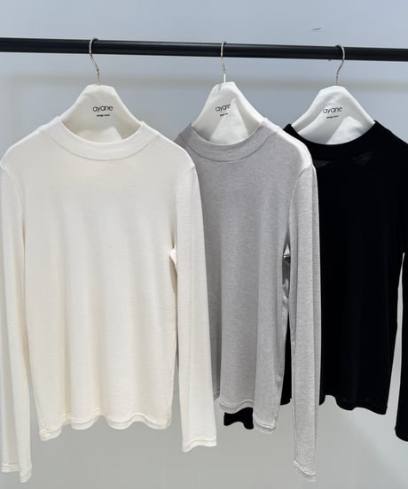 【ayane '26 winter collection】876815 テンセルウールモックネックロンT