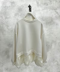 ご予約ポイント２倍！１【ayane】 裾シアードッキングカットソープルオーバー 897122／11月中旬～12月上旬発送予定