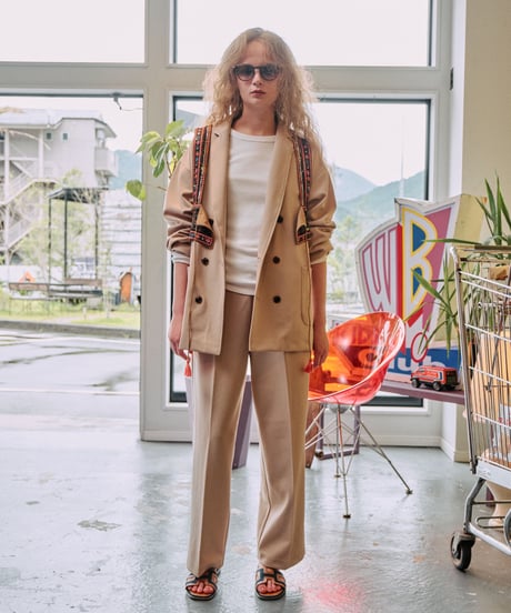 【LE MELANGE | '27 Spring Collection】POLYESTER TWILL JERSEYイージーパンツ 8711502／２月中旬から３月上旬発送予定
