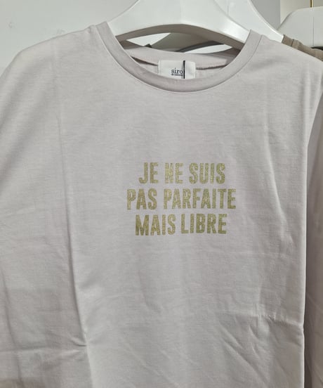 全国送料185円【siro de la bonte】R643208 message Tshirt（ｸﾞﾘｯﾀｰ）30/-highgage cotton