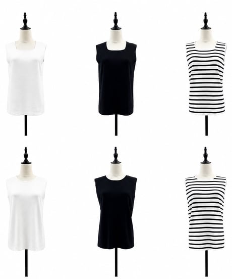 【siro de la bonte | '27 Spring Collection】 30s/2silketcotton 2way kami knit tank R613108