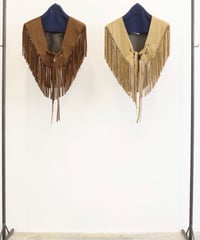【LE MELANGE | '27 Spring Collection】ECO SUEDE フリンジケープ　 8713701／１月下旬から２月中旬発送予定
