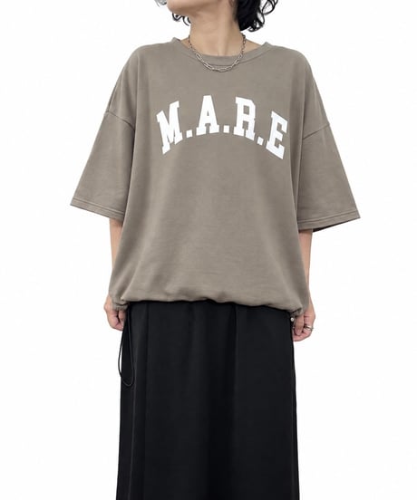 【siro de la bonte | '27 Spring Collection】 40/20SWEAT（ミニ裏毛） S/S pullover（ドローコード付き） R713207