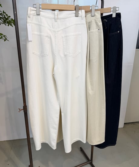 【cafune 27SS】 15631 10oz soft denim tuck pants