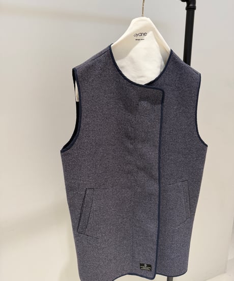 【ayane '26 winter collection】876829 ウールライクツイルノーカラージレ