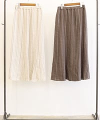 【LE MELANGE | '27 Spring Collection】40HERRINGBONE STRIPEスカート 8713301／２月下旬から３月中旬発送予定