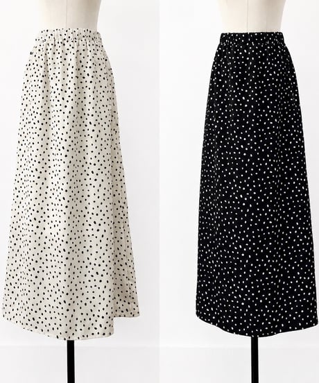 【siro de la bonte 26AW】R653302 dalmatian crepe narrow long skirt