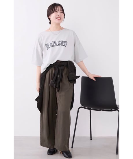 【MICA&DEAL】 0126303054 フィブリルワイドストレートイージーパンツ