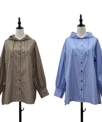 【siro de la bonte | '27 Spring Collection】stripe broad foody shirt R713312