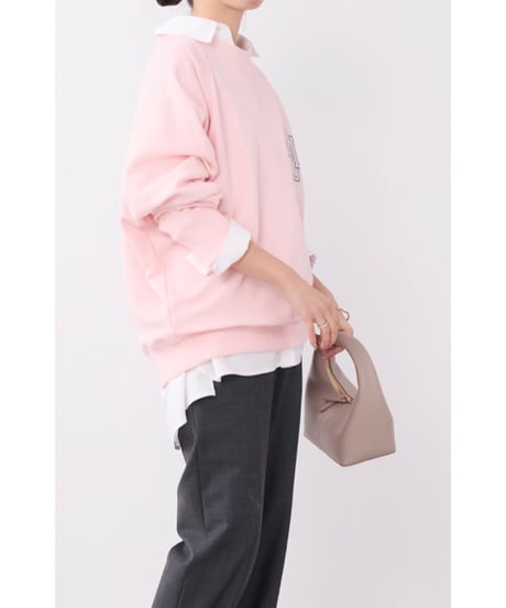 【MICA&DEAL】 0126309089 "MDL"フロッキーロゴプリントスウェット