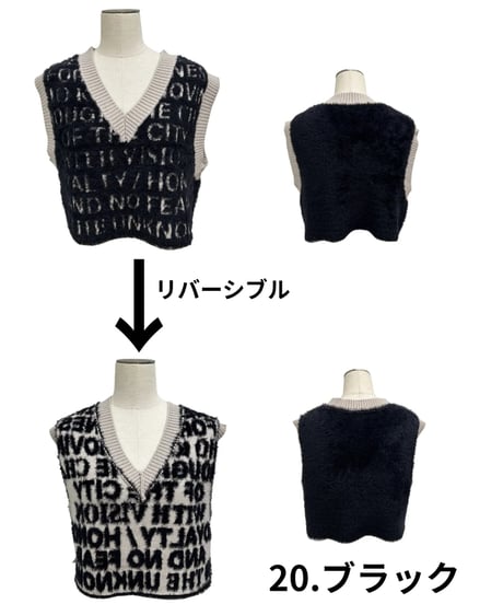 【ayane '26 winter collection】876837 ロゴニットベスト