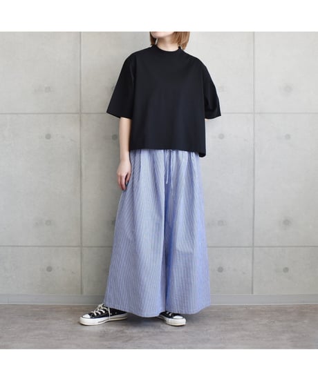 【AUG】 862313 クールタッチ天竺 6分袖クロップド Tee｜接触冷感
