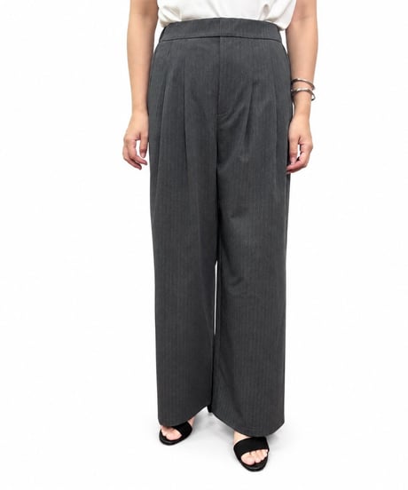 【siro de la bonte | '27 Spring Collection】 stretch twill tuck straight pants R713302