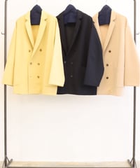 【LE MELANGE | '27 Spring Collection】POLYESTER TWILL JERSEYダブルジャケット 8711803／２月中旬から３月上旬発送予定