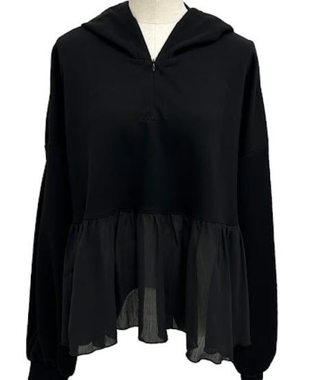 【ayane '26 winter collection】876823 ポンディングフーディドッキングブラウス