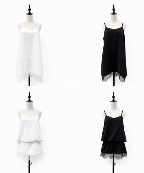 【siro de la bonte | '27 Spring Collection】hightwist smooth 4way lace docking camisole R713218