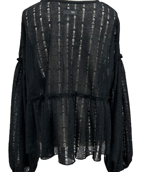 【ayane '26 winter collection】876832 ラダーニットペプラムブラウス