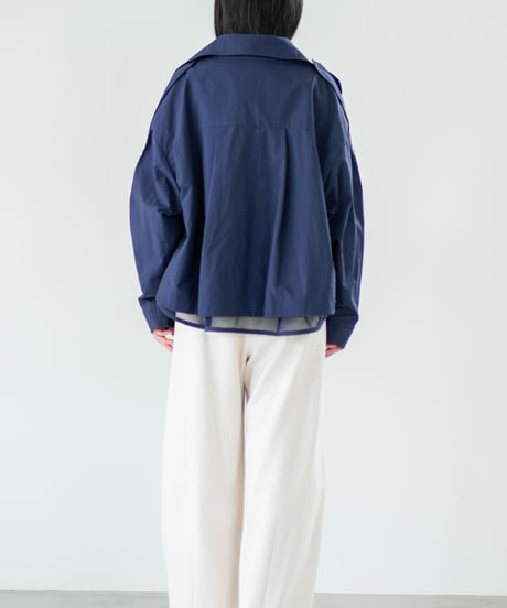 【Lallia Mu】 テントラインショートトレンチコート 2711191／2月上旬～2月中旬発送予定