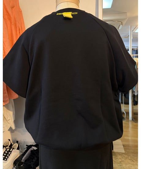 【allee】 851324 配色ラグラン半袖スウェット