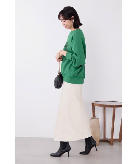 【MICA&DEAL】 0126309089 "MDL"フロッキーロゴプリントスウェット
