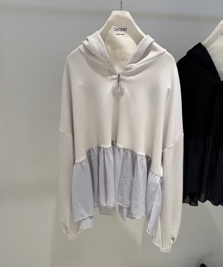 【ayane '26 winter collection】876823 ポンディングフーディドッキングブラウス