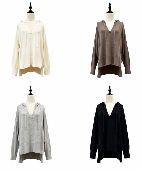【siro de la bonte 26AW】R653101 32/2COTTON foody pullover