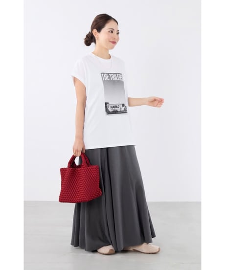【MICA&DEAL】  0126209203 接触冷感-フォトプリントフレンチスリーブT-shirt