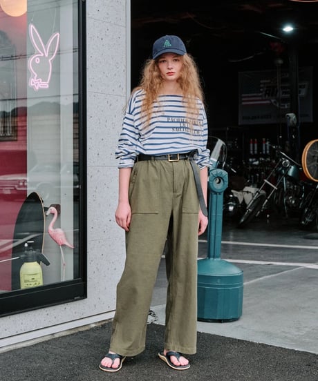 【LE MELANGE | '27 Spring Collection】BACK SATIN BALL BIO WASHパンツ 8713505／２月上旬から２月下旬発送予定