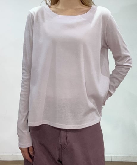 【PRIORITY | '27 Spring Collection】 ボートネックシアーロンT P71141TW／１月中旬から２月中旬発送予定