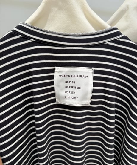 【ayane '26 winter collection】876821 ヘンリーネックボーダーロンT