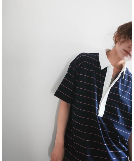 【alee】 861124 ボーダーポロTee