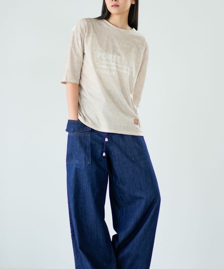 【Lallia Mu】 ファブリックプリントTシャツ 2711538／3月上旬～3月中旬発送予定