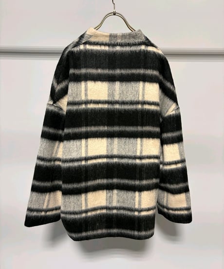【MARGAUX VINTAGE 26AW】MG  CO - 26129 - A シャギージップコート　CHECK
