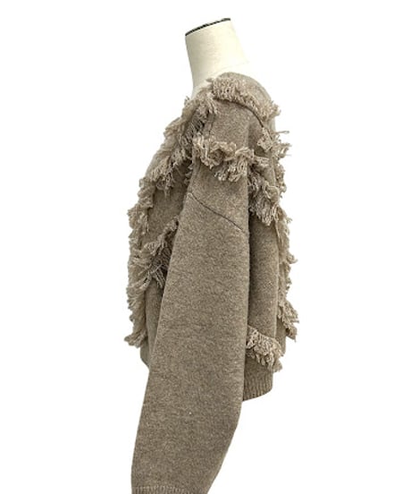 【ayane '26 winter collection】876834 フリンジニットカーディガン