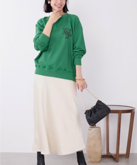 【MICA&DEAL】 0126309089 "MDL"フロッキーロゴプリントスウェット