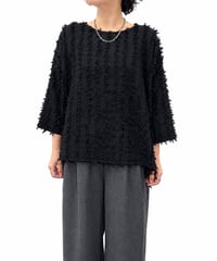 【siro de la bonte | '27 Spring Collection】 fringe Jacquard wide pullover R713208