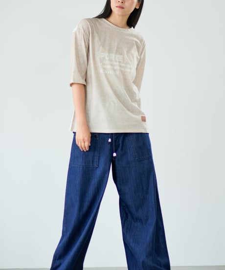 【Lallia Mu】 ファブリックプリントTシャツ 2711538／3月上旬～3月中旬発送予定