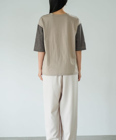 【Lallia Mu】 ファブリックプリントTシャツ 2711538／3月上旬～3月中旬発送予定