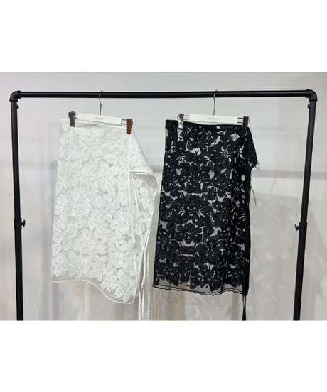 【PRIORITY | Pre-Order '27 Spring Collection】ケミカルレースラップスカート P71080KR／1月末より発送予定