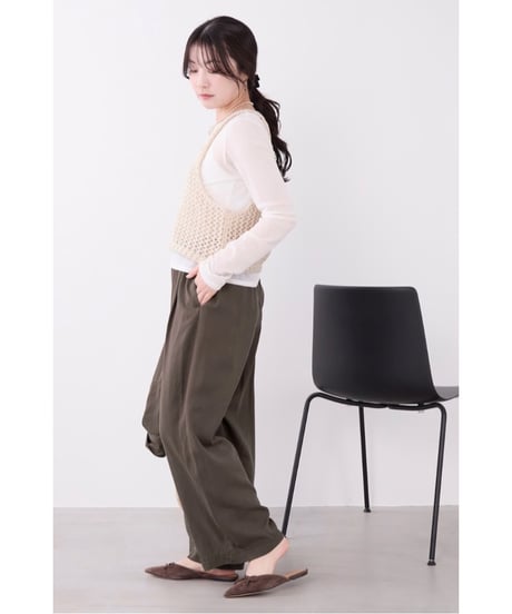 【MICA&DEAL】 0126303054 フィブリルワイドストレートイージーパンツ