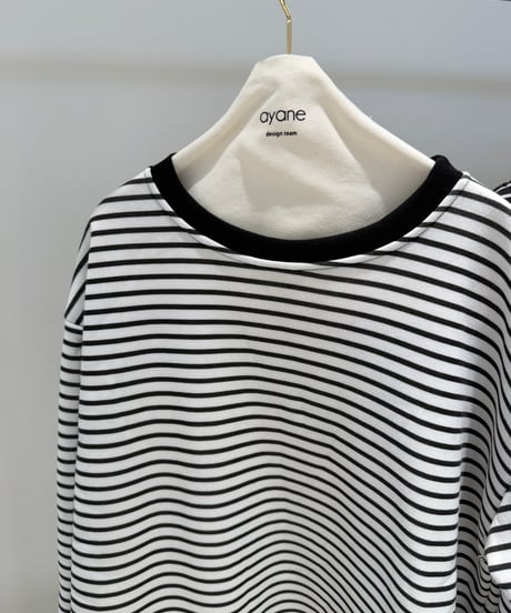 【ayane '26 winter collection】876835 裏起毛ボーダーワンピース