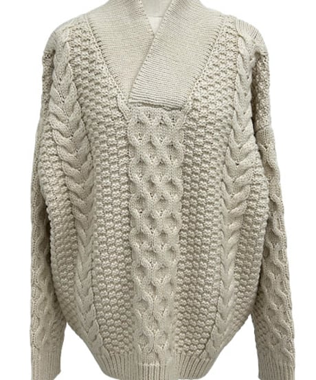 【ayane '26 winter collection】876825 襟付きアランニット