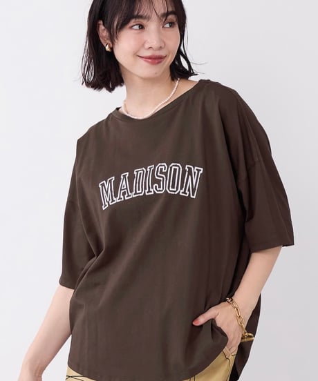 【MICA&DEAL】0126309064  "MADISON"ロゴプリントハーフスリーブT-shirt