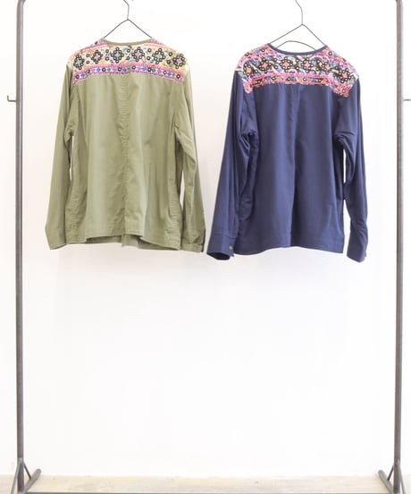 【LE MELANGE| '27 Spring Collection】コットンボイル刺繍ミリタリーブルゾン 8713806／３月上旬から３月下旬発送予定
