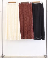 【LE MELANGE| '27 Spring Collection】モザイク柄パネルレーススカート 8713302／２月下旬から３月中旬発送予定