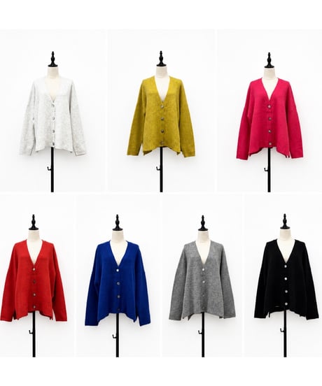 【siro de la bonte 26AW】R653108 whip yarn side slit cardigan