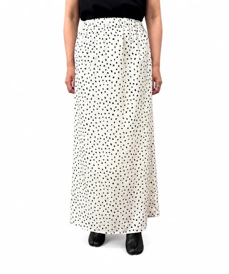 【siro de la bonte 26AW】R653302 dalmatian crepe narrow long skirt